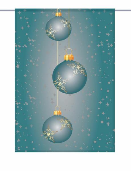 Christmas in color türkis-grey, Scheibenhänger eckig